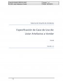 Presta chas Descripción del caso de uso Listar Artefactos