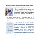 Operativos de Registro Identidad niños (as) en Unidades de Salud