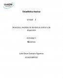 Calcular los estadísticos de tendencia central (media, moda y mediana para datos no agrupados)