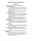 Lectura del documento Aristóteles
