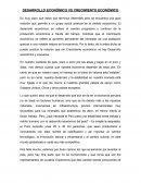 Desarrollo económico vs Crecimiento económico