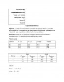 Problema: A través de una interacción energética entre dos sistemas obtener la capacidad térmica y la capacidad térmica especifica de un metal