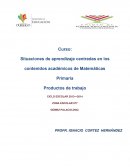 Situaciones de aprendizaje centradas en los contenidos académicos de Matemáticas