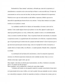 Rechazaba las ideas innatas cartesianas y afirmaba que, antes de la experiencia. Página 1