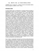 EL RETO DE LA RACIONALIDAD
