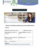 Estrategias académicas para el aprendizaje efectivo. Ejercicio 3