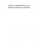 La importancia de las prácticas sociales del lenguaje