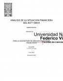 ANALISIS DE LA SITUACION FINANCIERA DEL BCP Y BBVA