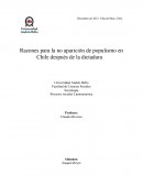 Razones para la no aparición de populismos en Chile