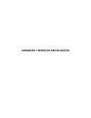 VARIABLES Y MODELOS PSICOLOGICOS
