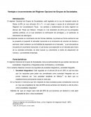 Ventajas e inconvenientes del Régimen Opcional de Grupos de Sociedades.