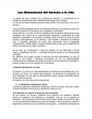 LAS DIMENSIONES DEL DERECHO A LA VIDA