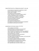 Características de la formación docente en la actualidad