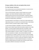 Ensayo análisis crítico de conceptos ético-moral