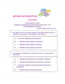 MÉTODOS ANTICONCEPTIVOS Cuestionario