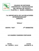 La importancia de las relacones interpersonales