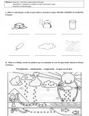 Bserva cada imagen, escribe en qué estado se encuentra el agua: SÓLIDO, LÍQUIDO O GASEOSO