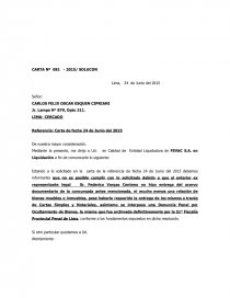 Carta. Página 1