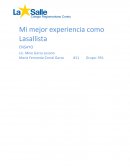 Mi mejor experiencia como Lasallista