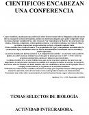 CIENTIFICOS ENCABEZAN UNA CONFERENCIA