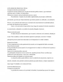 GUÍA DERECHO PROCESAL PENAL. Página 1