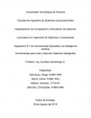 ASignación Herramientas ---para la creación de sistemas inteligentes