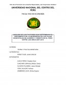 “ANÁLISIS DE LOS FACTORES QUE DETERMINAN EL CRECIMIENTO DE LA MOROSIDAD EN LAS CAJAS MUNICIPALES DE AHORRO Y CRÉDITO EN EL PERÚ ENTRE LOS AÑOS 2007-2014”