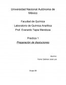 Analitica practica 2 Preparación de disoluciones