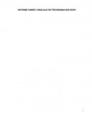 Informe Lenguaje de programación RUBY