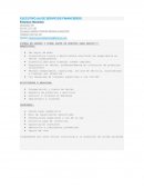 EJECUTIVO (A) DE SERVICIOS FINANCIEROS