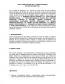 ACTA CONSTITUTIVA DE LA UNIDAD INTERNA DE PROTECCIÓN CIVIL