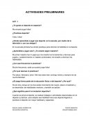 Actividades preliminares ¿Te gusta un deporte en especial?