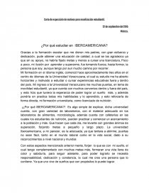 Carta De Exposicion De Motivos Movilidad Estudiantil 