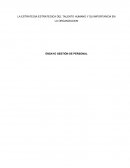 LA ESTRATEGIA ESTRATEGICA DEL TALENTO HUMANO Y SU IMPORTANCIA EN LA ORGANIZACION