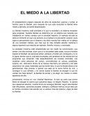 EL MIEDO A LA LIBERTAD