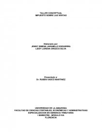 TALLER CONCEPTUAL IMPUESTO SOBRE LAS VENTAS. Página 1