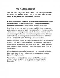 Ejemplo de autobiografia - Biografías - ana elisa flores