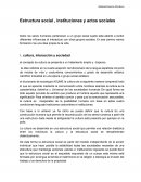 Estructura social , instituciones y actos sociales