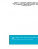 ESTUDIO CUANTITATIVO DE MACROFAUNA, BIOMASA Y CRECIMIENTO DE PLANTA INDICADORA EN UN AGROECOSISTEMA