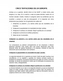 Cinco tentaciones de un gerente