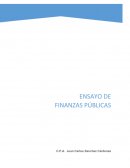 Las finanzas públicas es el manejo de los recursos captados por el gobierno para su correcta aplicación