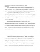 Relaciones entre el pensamiento el pensamiento, la cultura y el lenguaje