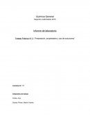 Trabajo Práctico N° 2: “La gran Preparación, propiedades y uso de soluciones”
