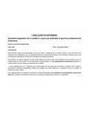 Cuales son las Leyes que sustentan el ejercicio profesional de Enfermería