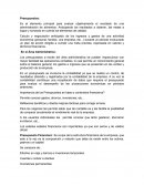 Presupuestos de cocnia