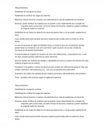 Requerimientos. Página 1