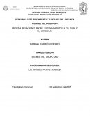 Relaciones entre el pensamiento la cultura y el lenguaje