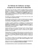 3er informe de gobierno: Un logro recuperar la rectoría de la educación