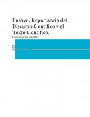 Ensayo: Importancia del Discurso Científico y el Texto Científico.