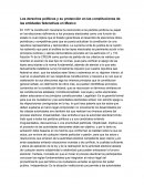 Los derechos politicos y su protección en las constituciones de las entidades federativas en Mexico